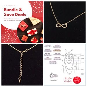 “Simply Golden” infinity pendant & necklace